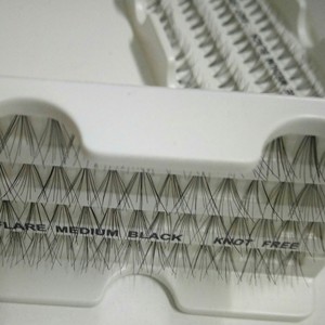 Wholesale Customized Handmade 30D Heat Bonded Flare <b>Cluster</b> Knot-Free Individual Synthetic Hair <b>Lashes</b> ELFA Thick Fluffy - Product Image 1