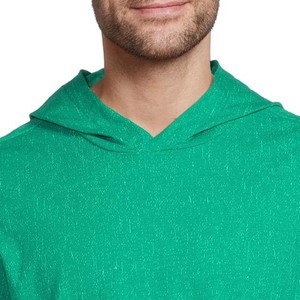T-shirt à capuche pour homme, coupe classique, vert uni, coton, décontracté, pour l'été - Product Image 5
