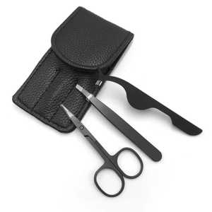 Usine en gros marque privée personnalisée 4 pièces en acier inoxydable maquillage cils outils cils pince à épiler/ciseaux sourcil - Product Image 1