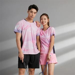 Maillots de badminton pour hommes Shorts pour femmes Chemise à volant Uniforme d'équipe Respirant à séchage rapide Sportswear Tennis Training Suits - Product Image 2