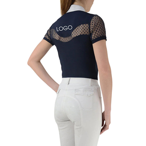 Fabricante Mayorista Personaliza Ropa Ecuestre, Camisas de Competición de Tela Transpirable para Mujer, Manga Corta - Product Image 3