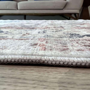 Vintage Washable <b>Flat</b> Weave <b>Rug</b> by Netline Home-Large Striped Rectangle for Living Room & Hallway - Product Image 4