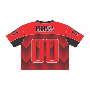 Jersey de béisbol de malla de algodón personalizado al por mayor, camiseta cuadrada con estampado de rayas de punto, camiseta de malla recortada con cuello en V de gran tamaño - Product Image 2