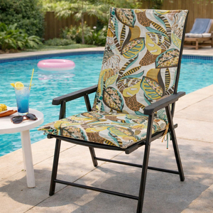 Coussins de chaise de jardin style loft 95x50x4cm, 100% polyester, hydrofuges, garnissage en mousse légère, sangles de fixation, pour extérieur - Product Image 3