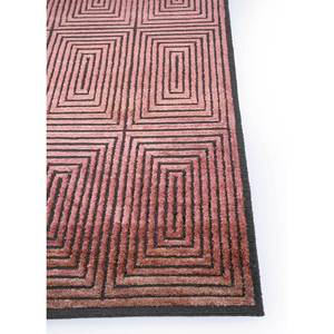 พรมไหมพรมถักมือลายดอกอาซาเลีย สีแดงและสีส้ม พร้อมลวดลายเรขาคณิตและนามธรรม สำหรับห้องนั่งเล่นและทางเดินในบ้าน AIWS-3007 - Product Image 4