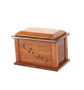 Wooden Urn <b>Box</b> for Pet <b>Ashes</b> | Wood Cremation Urns for Cat <b>Dog</b> <b>Ashes</b> Keepsake Decorative Handmade Funeral Burial Rosewood - Product Image 1