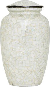 Handmade <b>Large</b> Adult Size Mosaic Glass Cremation <b>Urn</b> Unique Artwork With Individual Tiles Applied by Hand Funerals Ashes Usage - Product Image 6