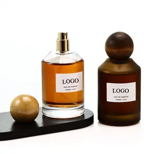 Botol parfum kaca, desain kemasan mewah botol aroma, botol parfum kaca kosong gaya Vintage kustom 30ml 50ml 100ml