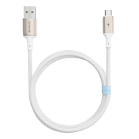 Proove métal dense Micro USB 2.4A charge câble de données tressé en Nylon pour chargeur de téléphone portable Android câble de Date couleur noire