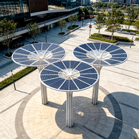 304 Edelstahl Solarbetriebene IP65 Wasserdichte RGB LED-Baumskulptur mit Fernbedienung/Tastensteuerung für Kommerzielle Außenlandschaftsgestaltung
