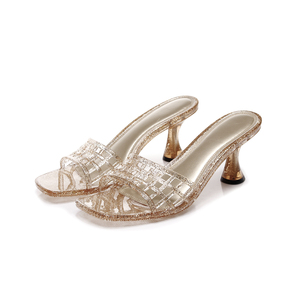 Sandalias <span class=keywords><strong>de</strong></span> tacón alto estilo europeo-americano con diseño <span class=keywords><strong>de</strong></span> tiras y punta cuadrada, elegantes, con tacón <span class=keywords><strong>de</strong></span> copa <span class=keywords><strong>de</strong></span> <span class=keywords><strong>vino</strong></span> para mujer - Product Image 1
