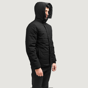 Veste matelassée en toile à capuche pour homme, tendance hiver 2025, coupe slim, respirante, imperméable, style streetwear, OEM - Product Image 3