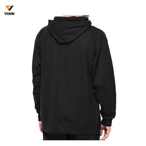 Sudaderas con capucha con logotipo personalizado para hombre, jersey negro liso, Sudadera con capucha de algodón pesado Unisex, sudaderas con capucha con logotipo de marca bordado para hombre - Product Image 6