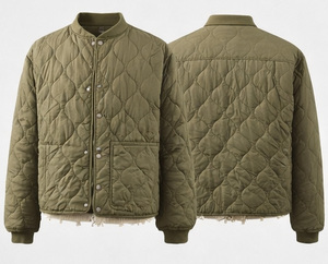 Chaqueta Acolchada para Hombre, Chaqueta Ligera con Aislamiento, Chaqueta Utilitaria con Botones a Presión, Chaqueta Cortavientos, Abrigo Interior Cálido para Trabajar - Product Image 3