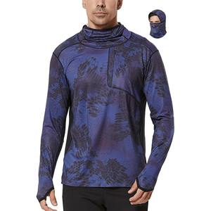 Camisa de Pesca de Manga Larga para Hombre con Protección UV, Estampado Sublimado con Patrón Azul, Jersey Anti-UV de Alto Rendimiento - Product Image 5
