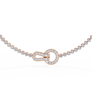 Collier élégant en or 14K avec diamant de laboratoire certifié IGI taille brillant VVS VS D E Options en or jaune et blanc rose - Product Image 5