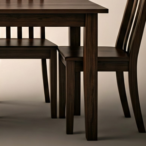 Juego de mesa de comedor rectangular de 6 plazas moderno diseño duradero de madera maciza económico para cafetería y restaurante ensamblado - Product Image 3