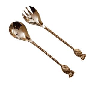 Vajilla de latón envejecido para restaurante, vajilla decorativa de estilo antiguo con diseño de renos, ALAD erver - Product Image 2