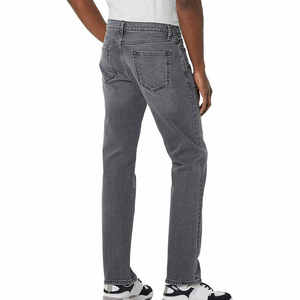 Jean en denim 100 % coton pour homme, coupe slim décontractée, taille mi-haute, délavage moyen, coupe droite, style hiver, séchage rapide, personnalisable - Product Image 2