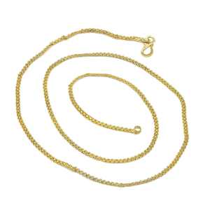 Collier chaîne en laiton plaqué or micro 14K 18K 24K motif Popcorn, vente en gros - Product Image 3