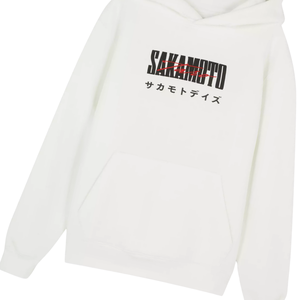 Sakamoto Day Printed <b>White</b> Hoodie Unisex Cotton Fleece Pullover Anime Streetwear Stylish Oversized Warm Winter Casual <b>Sweatshirt</b> - Product Image 5