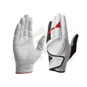 Gants de golf pour hommes en cuir de cabretta de haute qualité, respirants, légers, antidérapants, logo personnalisé, doigts complets, sports, mains - Product Image 1