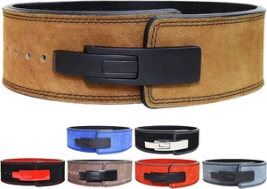 Thickness Weight Lifting Belt Cow Hide Leather Belt Gym Weight Lifting Lever Buckle Powerlifting 10cm Width Fitness Belt - Product Image 5