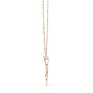สร้อยคอเพชรทรงตาปีศาจ 0.03 กะรัต เพชร CVD คุณภาพ VVS-VS สี EF  ตัวเรือนทอง 18KT, 14KT  ทองชมพู, ทองเหลือง, ทองขาว  จี้เพชรคุณภาพสูง - Product Image 5
