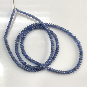 Cuentas de piedras preciosas naturales de 6MM con forma de Rondelle liso de zafiro azul de alta calidad para la fabricación de joyas - Product Image 5