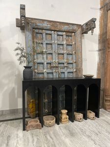 Table console en bois avec arche au design moderne de haute qualité décoration unique pour maison villa appartement bar meubles anciens style - Product Image 2