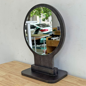 GNG007 Brown Wood Desktop Makeup <b>Mirror</b> 2x Magnification Single-Sided <b>Foldable</b> Cosmetic <b>Mirror</b> with Box Packaging - Product Image 4