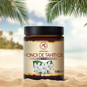 Huile de Monoï de Tahiti Aromatika 100ml, fleur de Tiaré macérée dans l'huile de coco pour le visage, le contour des yeux et les peaux sensibles - Product Image 1