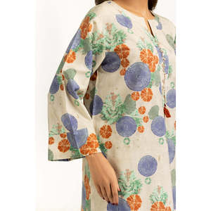 Conjunto Casual IPST-55313 de Viscosa Jacquard Estampado con Cuello Redondo y Mangas Tres Cuartos para Primavera/Verano - Product Image 2