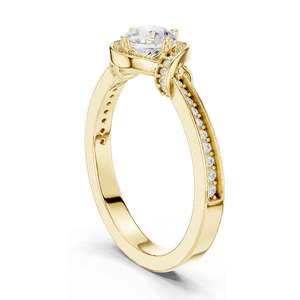 Bague en diamant de laboratoire rond brillant de 0,836 CT pour femmes, clarté VVS-VS EF, or 18 carats, 14 carats, 10 carats et argent 925, rose, jaune - Product Image 5