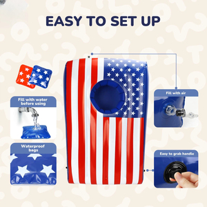 Top Quality Pool Cornhole <b>Inflatable</b> <b>Floating</b> Game Bean Bag Toss Water Game for Adults Kids Family Swimming Pool Party Activity - Product Image 6