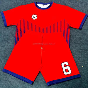 100% Polyester conception de sublimation personnalisée vêtements de sport respirant à manches courtes maillot de football uniformes de football pour hommes - Product Image 5