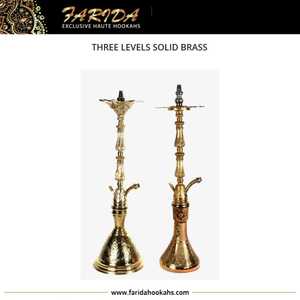 Chicha de luxe égyptienne de haute qualité à trois niveaux en laiton massif, finition miroir, gravée à la main, design unique, nouvelle collection, la meilleure - Product Image 4