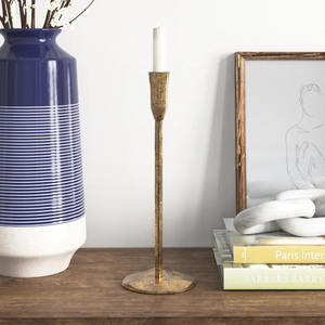 Customized Gold Plated Metal Taper Candle Holder for Home and Wedding Festive <b>Christmas</b> Decorative Tabletop Candles - Product Image 6