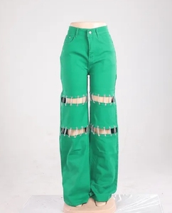 Jeans pour femmes Laver Grande Poche Lâche Pantalon en jean pour femmes - Product Image 1