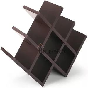 Estante moderno de madera maciza para encimera de vino, soporte de exhibición de botella con forma de madera única para colección de muebles para el hogar - Product Image 6