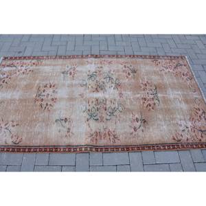 Classic Beige Brown 3.6 X 7ft Wool <b>Rug</b> Vintage Turkish Design Patchwork Pattern Latex for Living Teen's Bedroom <b>Bedside</b> <b>Rug</b> - Product Image 3
