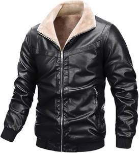 <b>Top</b> Quality Men's Casual Winter Motorcycle Jacket 100% Leather Zipper Pockets New Design Leather Jackets Mens - Product Image 2