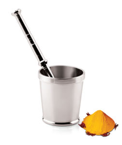 Mortero y Maja de Acero Inoxidable Ecológicos Aptos para Lavavajillas para Moler Especias, Hierbas, Masala y Pasta Khal Dasta - Product Image 1