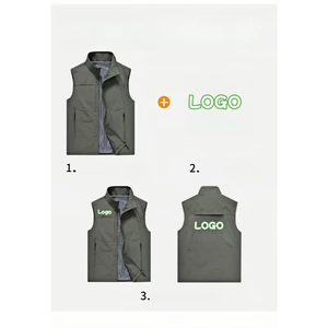 Vestes sans manches décontractées d'hiver pour hommes Gilets en molleton à la mode avec long gilet chaud et confortable - Product Image 5