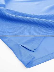 Manga corta transpirable de secado rápido de talla grande para camisa Patrón sólido Spandex/Lona de algodón Golf para camisas - Product Image 5