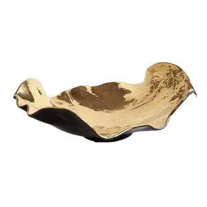 Feuille d'or à l'envers nouvelle décoration de table bol à manger bonbons fruits décor à la maison fête utiliser bol élégant - Product Image 1