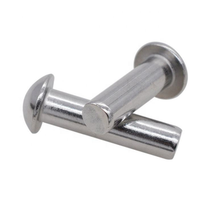 Rivet à tête ronde en acier inoxydable DIN124, rivet à tête ronde en acier massif - Product Image 1