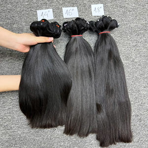 Extensions de cheveux naturels vierges vietnamiens lisses Cheveux humains de meilleure qualité avec double extrémités dessinées de couleur naturelle - Product Image 3