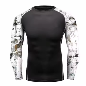 Compresión Hombres Rash Guard Plain MMA manga larga Rush Guard sublimación impresa rashguard Alta calidad OEM MMA rushguard - Product Image 5