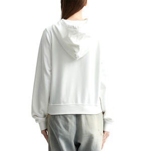 Jersey de rizo de gran tamaño de peso pesado, estampado personalizado, blanco liso, Sudadera con capucha bordada para mujer, hecho en Pakistán - Product Image 3